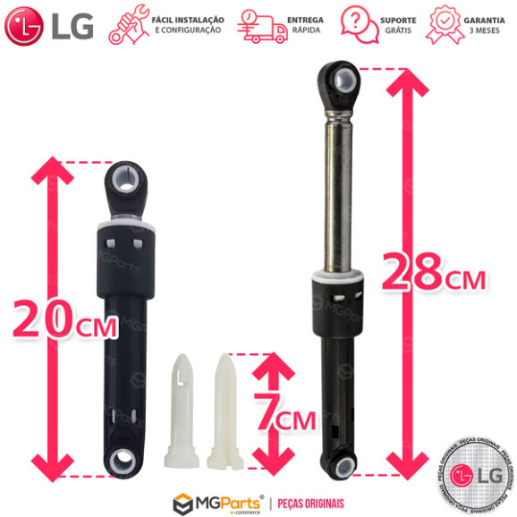 Dimensões Amortecedor Cesto Lavadora LG Wd1316ada7 Wd1873rds Wm17vvs6