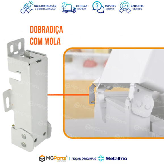 Posiçao Dobradiça Com Mola Para Freezers Horizontal Metalfrio Da170