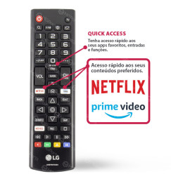 Controle Original Com Teclas Netflix E Prime Video Smart Tv LG